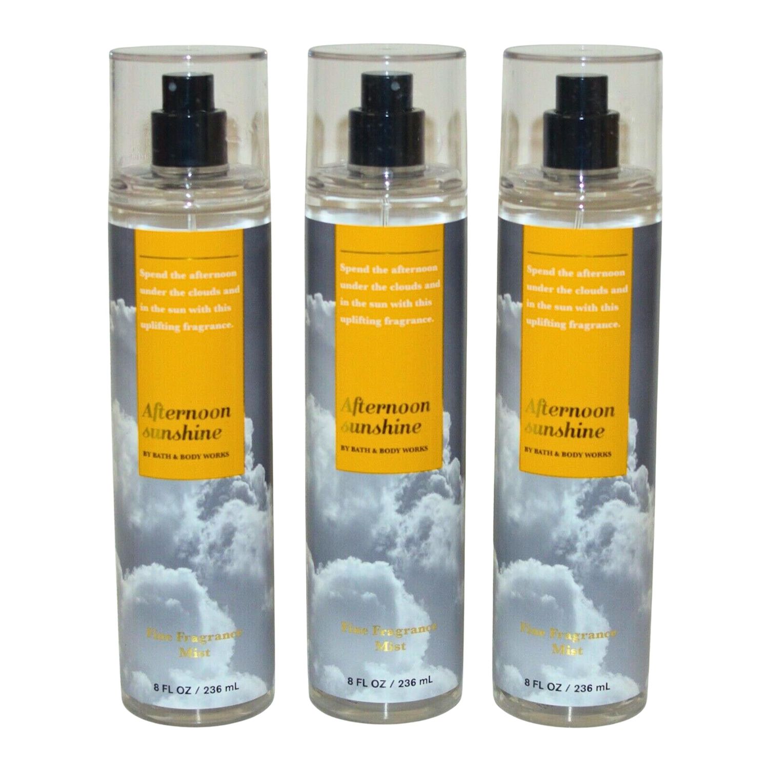Bath &amp; Body Works Fragrance Mist 3-Pack 8oz Each (Afternoon Sunshine)