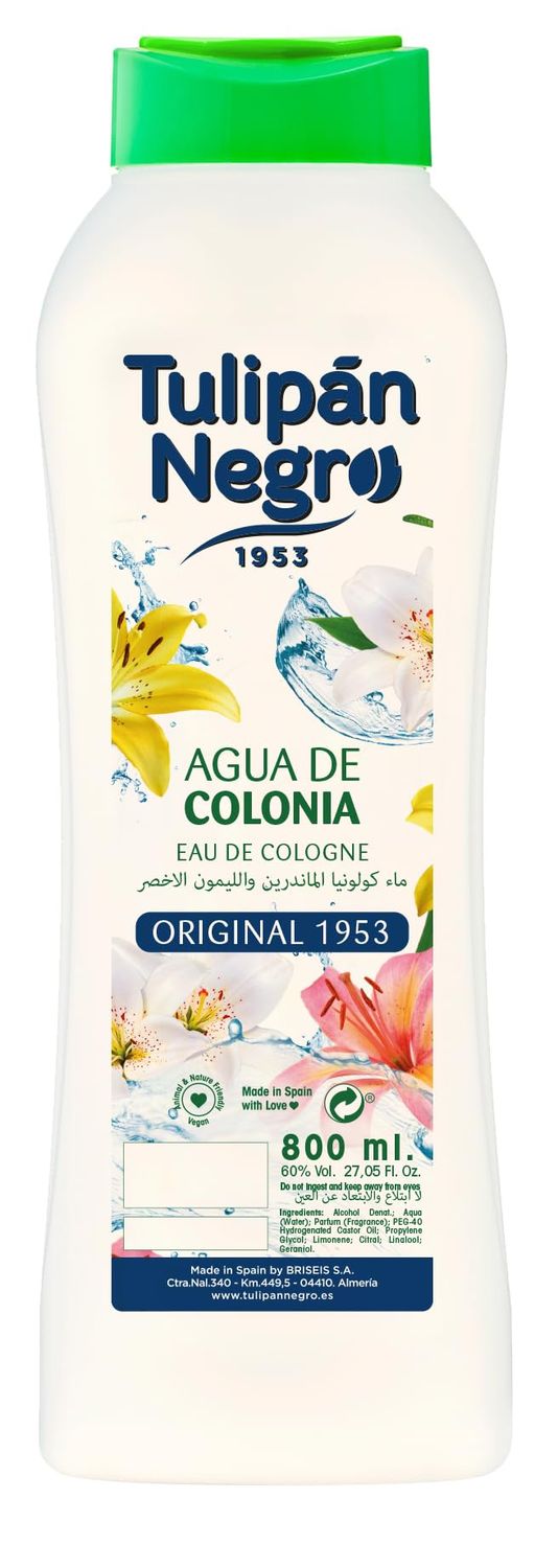 Tulipan Negro Agua de Colonia Original 1953 650 150ML Made in Spain