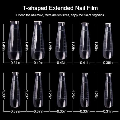 EBANKU 100 T Shape Gel Nail Mold Kit with Dual Acrylic Nail Extension Tools &amp; Accessories