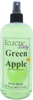 Eclectic Lady Green Apple Body Spray, Double Strength, 16 ounces, Body Mist for Women with Clean, Light &amp; Gentle Fragrance, Cologne with Soft, Subtle Aroma For Daily Use