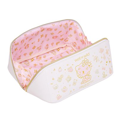 wet n wild Hello Kitty Makeup Bag, Unique Travel Friendly Design, 50th Anniversary Soft Pink Print, Cruelty-Free &amp; Vegan
