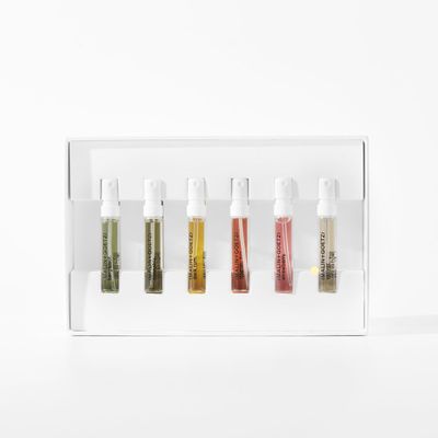 Malin Goetz Fragrance Discovery Kit, 2 ml Each - Bergamot, Cannabis, Dark Rum, Leather, Strawberry &amp; Vetiver Eau De Parfum - Travel Size Perfume Set, Fragrance Oil Gift Set, Vegan &amp; Cruelty-Free