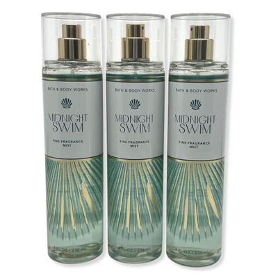Bath &amp; Body Works Midnight Swim Fragrance Mist 8oz - pack of 3