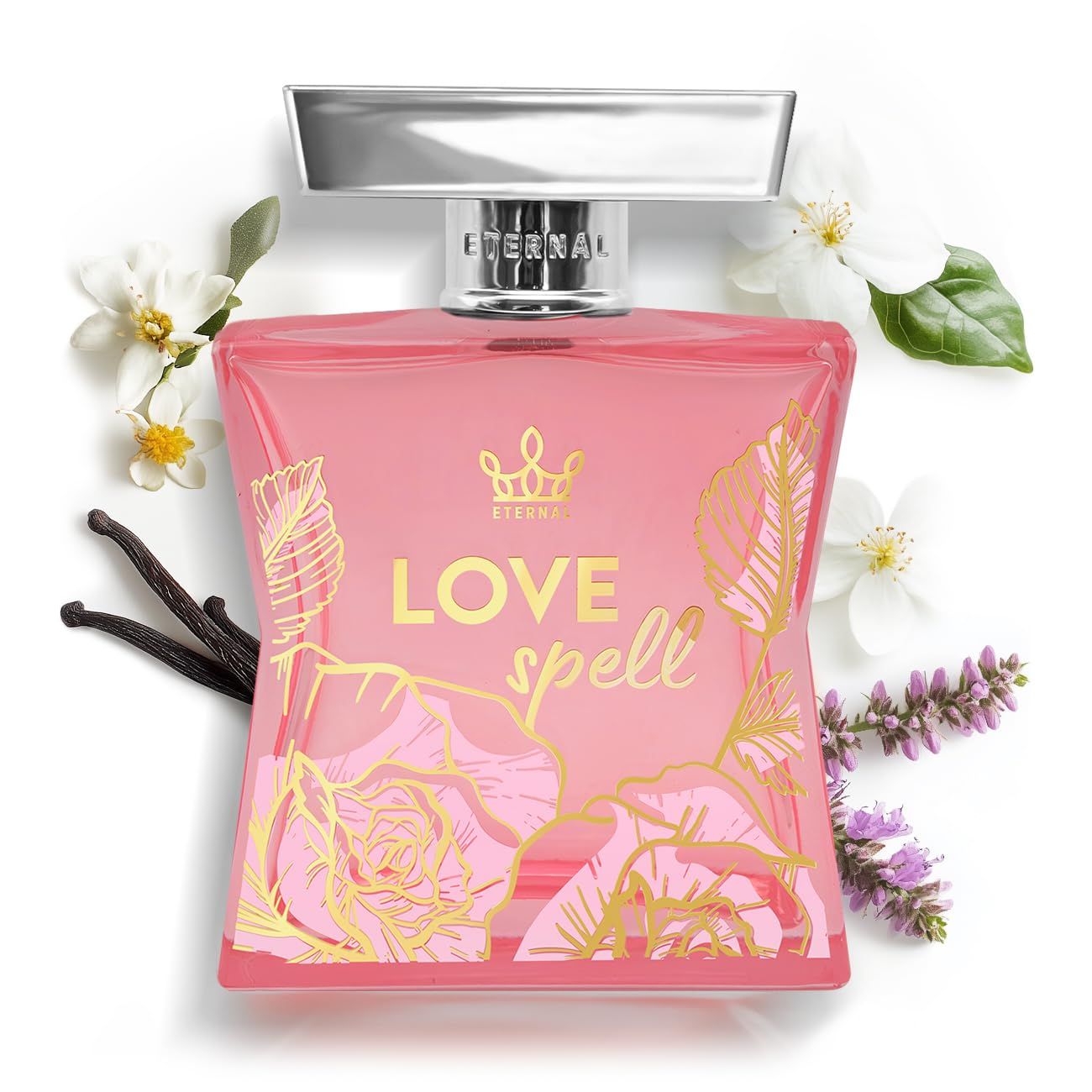 Eternal Fragrance Eternal Love Spell EDP Inspired by Flowerbomb, 3.4 oz (100ml) Long-lasting, Vegan, Clean Ingredients, Perfume Spray, 2000 sprays per bottle