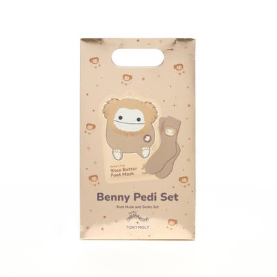 TONYMOLY x Squishmallow Benny Pedi Set - Shea Butter Foot Mask with Cozy Benny Socks - Ultimate Foot Pampering Kit