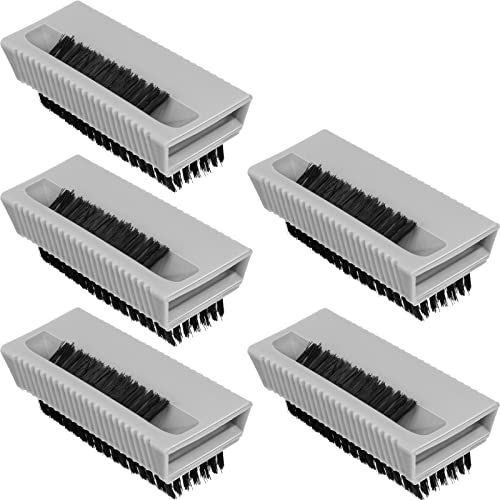 5 Pieces Nail Brush for Cleaning Fingernails Hand Scrub Brushes for Cleaning Fingernail for Men Non Disposable Scrub Brush Heavy Duty Plastic for Hands Nail