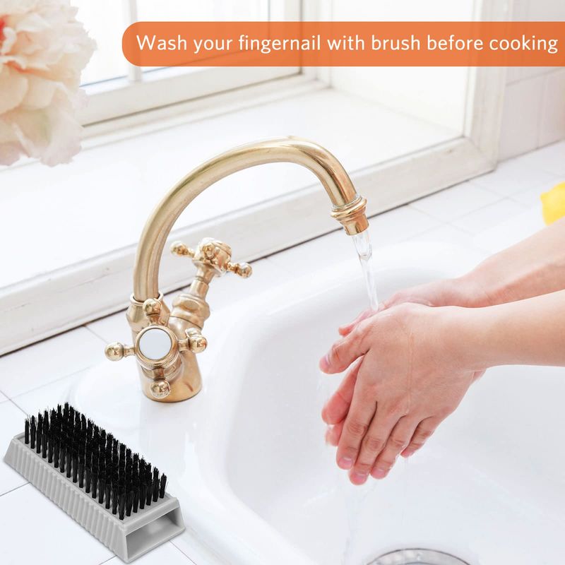 5 Pieces Nail Brush for Cleaning Fingernails Hand Scrub Brushes for Cleaning Fingernail for Men Non Disposable Scrub Brush Heavy Duty Plastic for Hands Nail