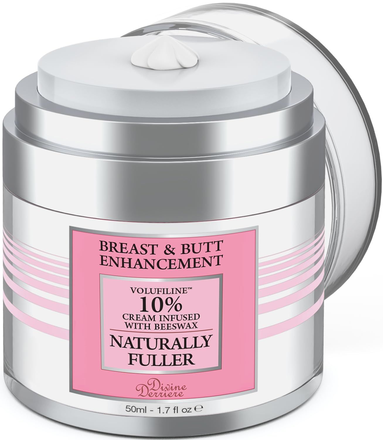Divine Derriere Perky Lift &amp; Firm Breast Cream with Powerful Skin Tightening Volufiline - Plump and Volumize Saggy Skin - Breast Lift and Firming Cream