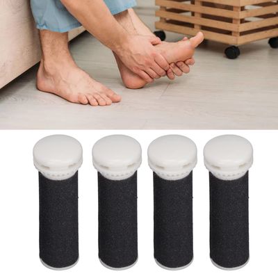 4 Replacement Roller Electric Foot File Grinder Replacement Head for Pedicure, 5X Super Coarse and 5X Regular Coarse