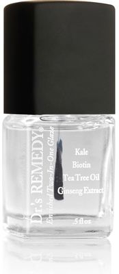 Dr.s Remedy Total Two-In-One Base And Top Coat Nail Polish Clear Glaze Organic Nail Polishes Quick Dry, Clear Combination Base &amp; Top Coats, 0.5 Fl Oz