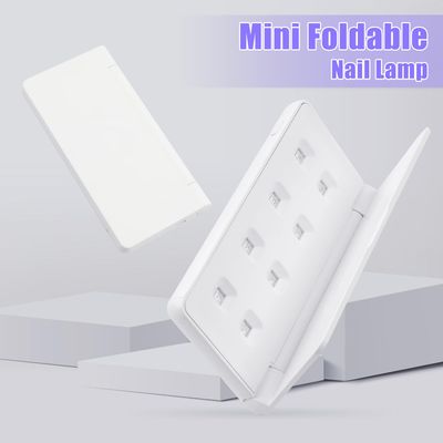 BOMOQING UV Led Nail Lamp, Foldable Mini UV Light for Nails, Fast Curing LED Nail Dryer, 2 Timers for Fast Curing Gel Polish Travel Home DIY Manicure (White)
