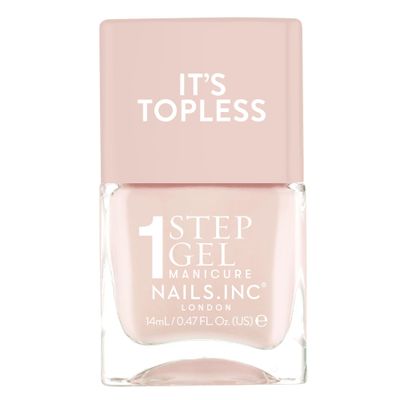 Nails Inc Its Topless Gel-Like Nail Polish, 4-in-1 Base Coat, Treatment, Color &amp; Top Coat, Long Lasting, Strong, Chip Free Nails, Glossy Salon Quality Manicure, Air Dry Nail Polish, Renee, 0.47 Fl Oz