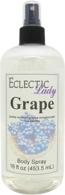 Eclectic Lady Grape Body Spray, 16 ounces, Body Mist for Women with Clean, Light &amp; Gentle Fragrance, Cologne with Soft, Subtle Aroma For Daily Use