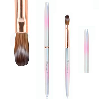 heemeei Acrylic Nail Brush Size 10, 100 Pure Kolinsky Nail Art Brush, Sturdy Handle Acrylic Powder Design Tools for Professional Manicure DIY Home Salon (10)