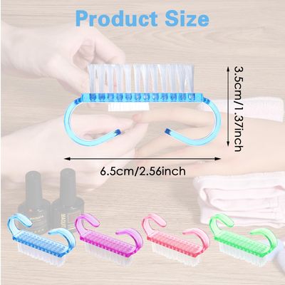 20 PCS Nail Brush for Cleaning Fingernails, Nylon Nail Cleaning Brush, Small Nail Scrubber Brush, Handle Grip Nail Brush Fingernail Brush Cleaner Tools for Toes and Nails