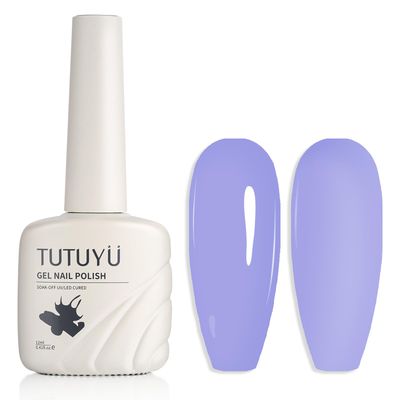 TUTUYU Periwinkle Blue Gel Nail Polish,12ml Spring Summer Gel Colors for Manicure Salon or DIY Nail Art at Home,NAIL LIGHT Needed