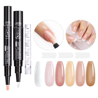 Love easy Hema Free Gel Nail Polish Pen Set 6 pcs -Nude Neutrals Series,Ideal Gift for Her,Gift for Women
