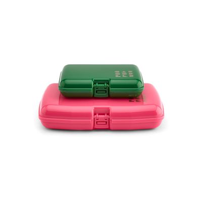Caboodles Womens Care Pack Lil Bit Set Cosmetic Case, Wicked-Pink &amp; Green