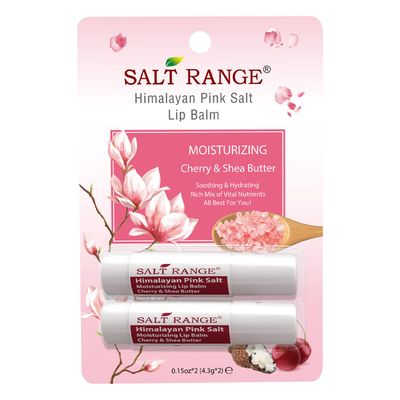 WBM Lip Balm, Formulated with Cherry &amp; Shea Butter, Moisturization Lip Care For All Day Hydration, 100 Natural, Organic Chapstick, 1 Count (2 Pieces) - 0.30 Ounce