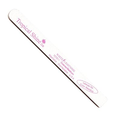 Lightning File Coarse-Medium One End Square - 100-180 White by Tropical Shine for Women - 1 Pc File