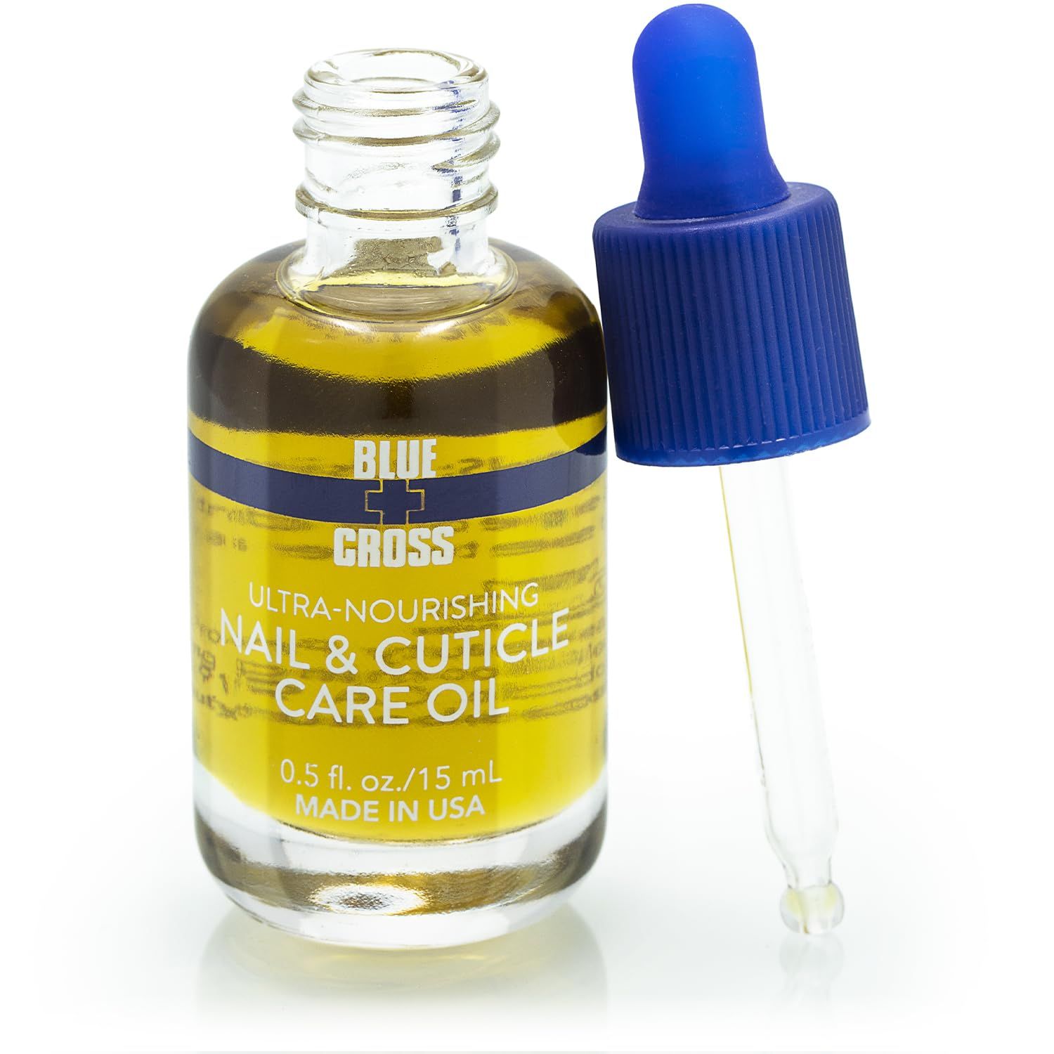 Blue Cross Professional Nail Care, All Natural Mineral Oil Free, Ultra-Nourishing, Hydrating, Moisturizing Nail &amp; Cuticle Oil, Lemongrass Lavender Scented Essential Oils, Made in USA, 0.5 fl oz/15mL