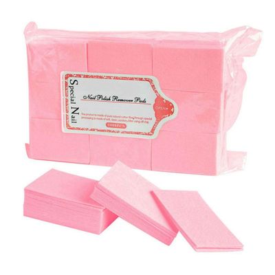 Aysekone 600 Pieces Pink Lint Free Nail Wipes Gel Polish Remover Cotton Pads for Manicure and Nail Art
