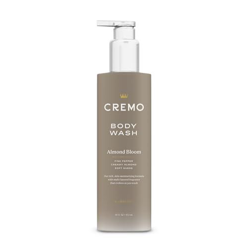 Cremo Skin Moisturizing Almond Bloom Womens Body Wash, Notes of Spicy Pink Pepper, Creamy Almond, and Soft Suede, 16 Fl Oz