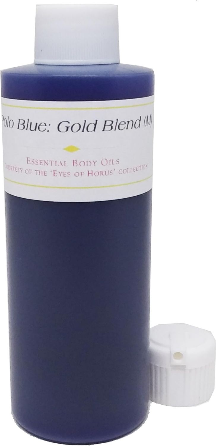 Polo Blue: Gold Blend - Type For Men Scented Body Oil Fragrance Flip Cap - Purple - 4 oz. - ID32157