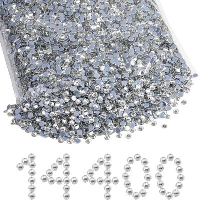 Beadsland Flatback Rhinestones Bulk,14400pcs Crystal Rhinestones for Nails Crafts Clothes DIY Decoration, Crystal, SS16, 3.8-4.0mm