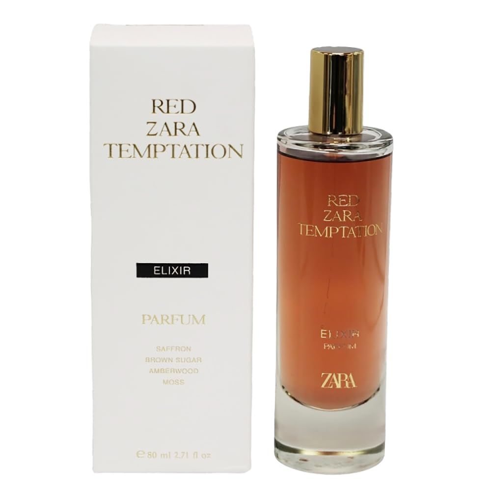 Zara Red Temptation Elixir Parfum for Women Eau de Parfum Spray Elegant and Long-Lasting Scent 80ml (2.7 fl. oz)