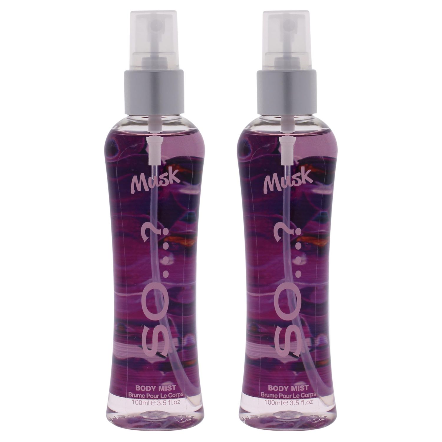 So? Musk Body Mist Woody Scent - Perfume for Women with Bergamot, Toffee, Vanilla Notes - Body Spray for Women - 2 pc