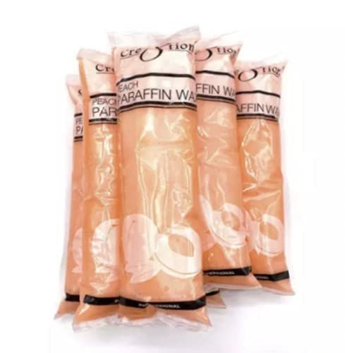 Paraffin Wax Refills by Creation: 6 lbs Peach Scented Paraffin Wax Beads Blocks for Paraffin Bath, Paraffin Wax Machine Refills for Hand Feet Dry Skin, Relieve Stiff Muscles Pain Deep Hydration