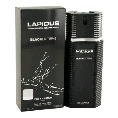 Ted Lapidus Lapidus Pour Homme Black Extreme Eau de Toilette Spray for Men, 3.4 Ounce (Pack of 2)