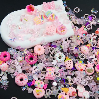 330Pcs Assorted Pink Color 3D Nail Charms Multi-Shapes Heart Flower Butterfly Bowknot Pearl Nail Charms Pink Candy Cute Nail Charms for Manicure DIY Crafts Jewelry Accessories