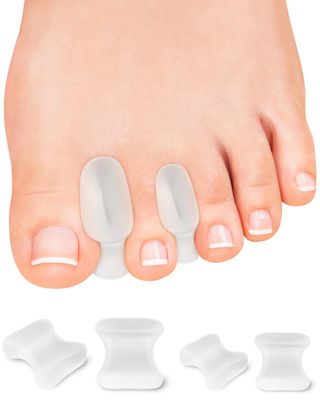 PGRODE 12 Pack Gel Toe Separators, Bunion Toe Spacers with 2 Sizes for Women Men Toe Pain Relief, Soft Silicone Toe Spacer for Crooked Toes, Overlapping Toes, Hammertoe Corrector(6L6S)