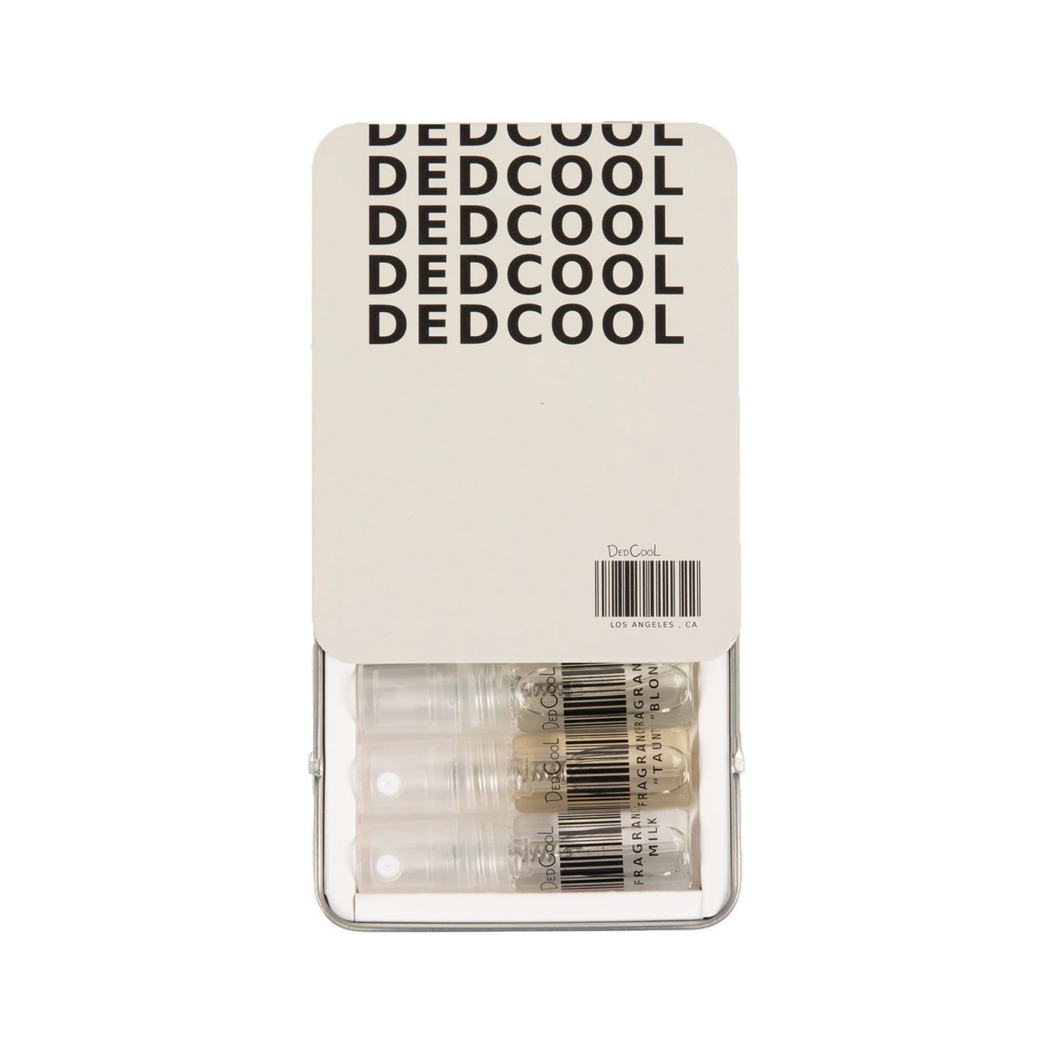 DedCool Sample Tin 6 Scents (Xtra Milk, Milk, Red Dakota, 01 Taunt, Madonna Lilly, 03 Blonde) for Men &amp; Women, Long Lasting Luxury Fragrance, Genderless, Vegan, Non-Toxic Fragrance For All