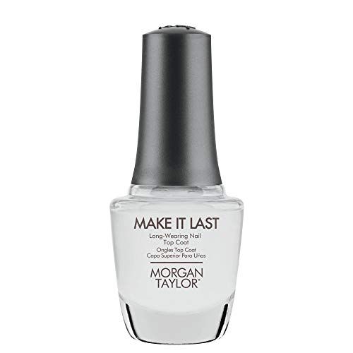 Morgan Taylor Make It Last Long Wear Top Coat - Ultra-Longwearing Nail Top Coat for Chip-Resistant, Mirror-Like Shine, Nail Protection, Professional-Quality Finish for All Nail Types, 0.5 oz