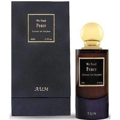 AUM We Need Peace Extract de Parfum Unisex 80ml - Warm &amp; Spicy Niche Fragrance with Notes of Tobacco, Rum, Caramel, Vanilla, Amber, Leather and Cedarwood