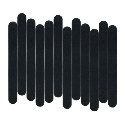12 Pack Professional Emery Boards - 100/180 Grit Nail File Pack for Acrylic and Natural Nails, Black