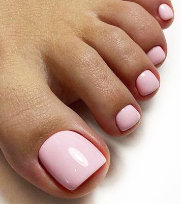 Morily Press on Toenails Light Pink Fake Toenails Short Acrylic Toe Nails Square False Toes Nails Reusable Full Cover Beach Toesnails for Women - 28Pcs in 14 Sizes