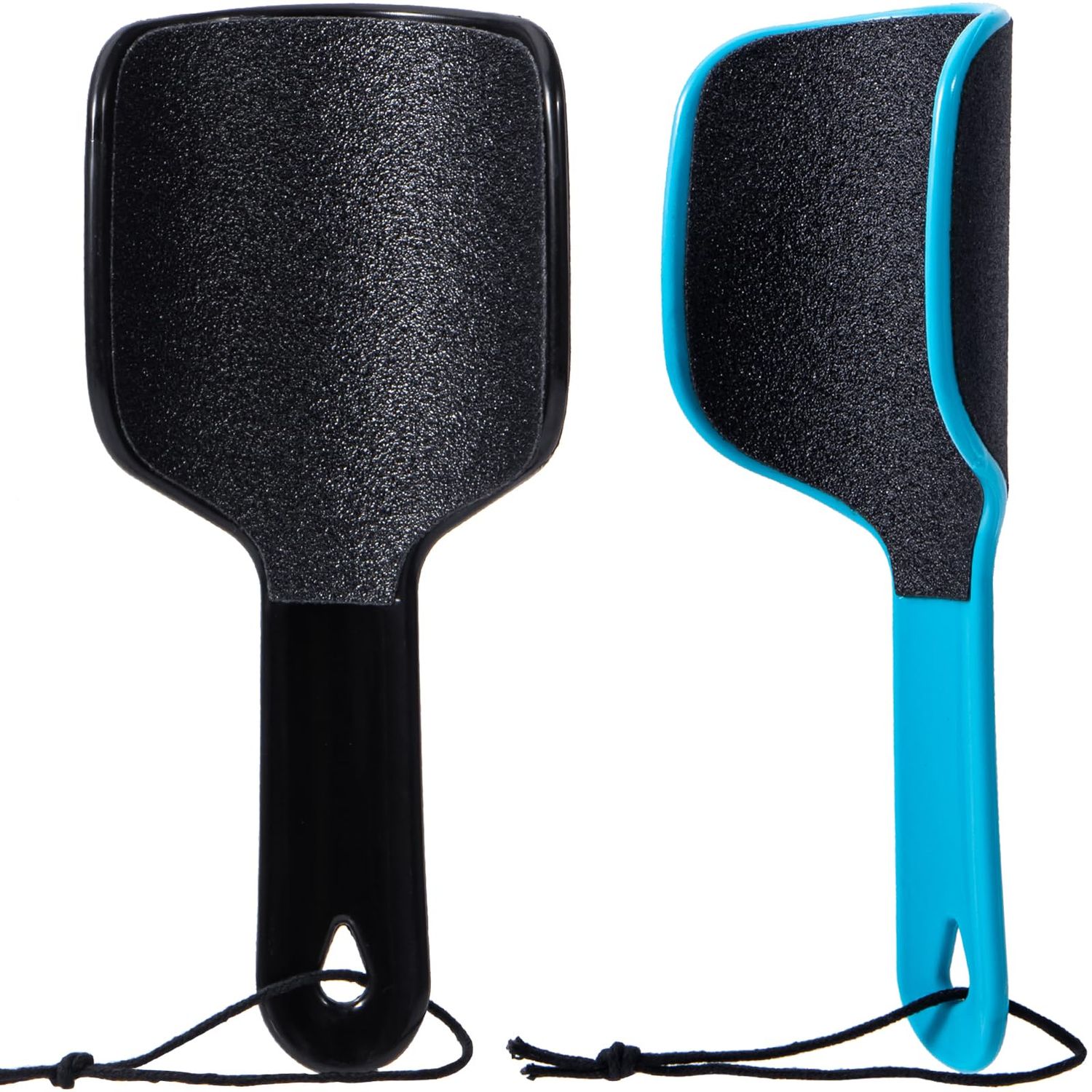 Beomeen Curved Foot File for Smoother Feet, 2 Pcs Double Sided Heel Scraper Foot Scrubber for Dead Cracked Skin Callus Remover, Scrubber and Exfoliator, U-Shaped Pedicure Tool Gift, BlackBlue