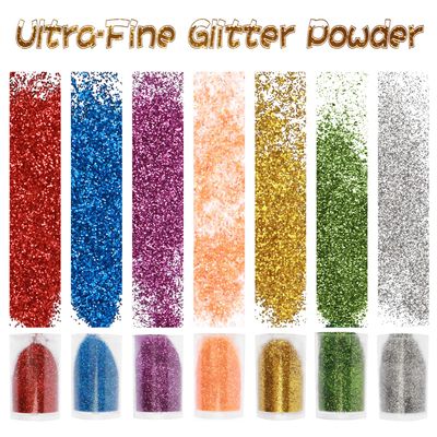 CIYOWTA Fine Glitter for Epoxy Resin, Set of 40 Colors, for Tumblers Cup Glass Slime, Cosmetic Ultra Fine Glitter for Nails Body Face Hair