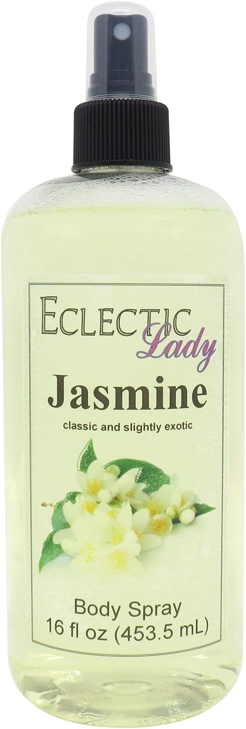 Eclectic Lady Jasmine Body Spray, 16 ounces, Body Mist for Women with Clean, Light &amp; Gentle Fragrance, Cologne with Soft, Subtle Aroma For Daily Use