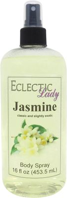 Eclectic Lady Jasmine Body Spray, 16 ounces, Body Mist for Women with Clean, Light &amp; Gentle Fragrance, Cologne with Soft, Subtle Aroma For Daily Use