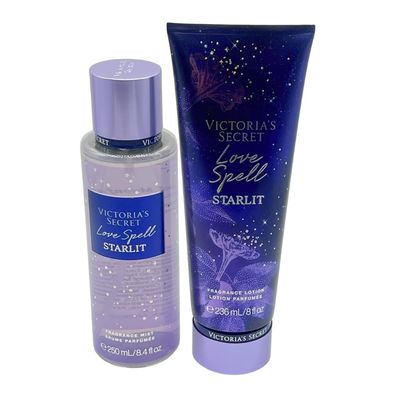 Victorias Secret LOVE SPELL STARLIT 2pc bundle Fragrance Mist &amp; Lotion for Women
