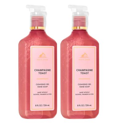 Bath and Body Works Cleansing Gel Hand Soap 8 Ounce 2-Pack (Champagne Toast)