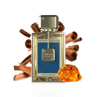 ANFAR LONDON Azule Elite Aesthetic Edition POUR HOMME Extrait de Parfum, 3.4 fl oz, Patchouli, Oud, Cinnamon, Cardamom, Woody, Musky, Ambery, Sandalwood.FOR MEN.