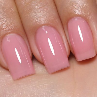 Imtiti Jelly Gel Nail Polish, Pink Sheer Jelly Gel Polish Spring Summer Translucent Art Manicure Salon DIY Design 10ML