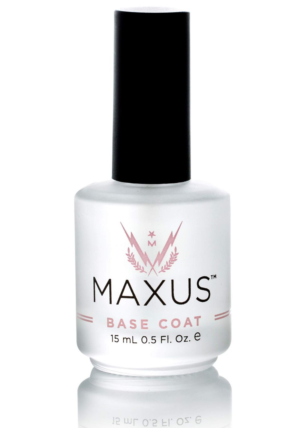Maxus Nails Strengthening Base Coat - Clear Nail Protector with Tea Tree Oil &amp; Silk Amino Acids - Prevents Peeling, Staining &amp; Breakage - Quick-Dry, Glossy Finish - Vegan &amp; 11-Free, 0.5 Oz