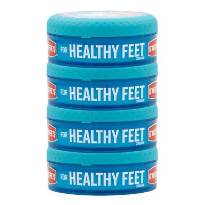 OKeeffes for Healthy Feet Foot Cream; Guaranteed Relief for Extremely Dry; Cracked Feet; Instantly Boosts Moisture Levels; 3.2 Ounce Jar; (Pack of 4)
